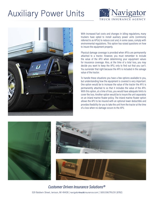 Auxiliary Power Units